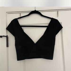 NWT Free People Black Crop Top